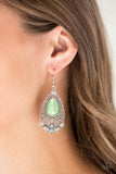 Paparazzi VINTAGE VAULT "Majestically Malibu" Green Earrings Paparazzi Jewelry
