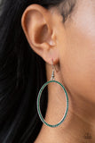 Paparazzi VINTAGE VAULT "Dazzle On Demand" Green Earrings Paparazzi Jewelry