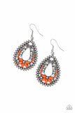 Paparazzi "Atta-GALA" Orange Earrings Paparazzi Jewelry