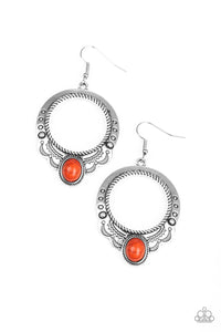 Paparazzi "Natural Springs" Orange Earrings Paparazzi Jewelry