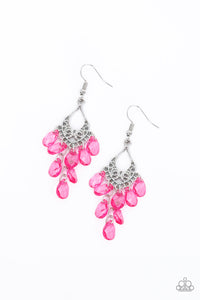 Paparazzi VINTAGE VAULT "What Happens In Maui" Pink Earrings Paparazzi Jewelry