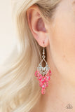 Paparazzi VINTAGE VAULT "What Happens In Maui" Pink Earrings Paparazzi Jewelry