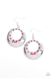 Paparazzi VINTAGE VAULT "Ringed In Refinement" Pink Earrings Paparazzi Jewelry
