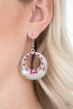 Paparazzi VINTAGE VAULT "Ringed In Refinement" Pink Earrings Paparazzi Jewelry