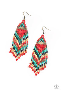 Paparazzi "Colors Of The Wind" Red Earrings Paparazzi Jewelry