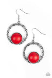 Paparazzi "Mesa Mood" Red Earrings Paparazzi Jewelry