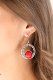 Paparazzi "Mesa Mood" Red Earrings Paparazzi Jewelry