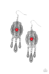 Paparazzi VINTAGE VAULT "Natural Native" Red Earrings Paparazzi Jewelry