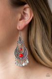 Paparazzi VINTAGE VAULT "Fiesta Flair" Red Earrings Paparazzi Jewelry
