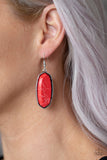 Paparazzi VINTAGE VAULT "Stone Quest" Red Earrings Paparazzi Jewelry