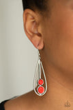 Paparazzi VINTAGE VAULT "Natural Nova" Red Earrings Paparazzi Jewelry
