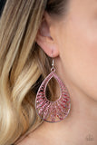 Paparazzi VINTAGE VAULT "Flamingo Flamenco" Red Earrings Paparazzi Jewelry