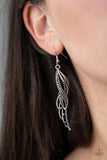 Paparazzi "Let Down Your Wings" Silver Earrings Paparazzi Jewelry