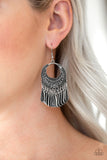 Paparazzi VINTAGE VAULT "Mesa Majesty" Silver Earrings Paparazzi Jewelry
