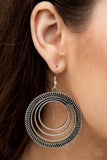 Paparazzi "Totally Textured" FASHION FIX Silver Earrings Paparazzi Jewelry