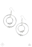 Paparazzi "Center of Attraction" FASHION FIX Silver Earrings Paparazzi Jewelry