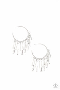 Paparazzi "Bring The Noise" Silver Earrings Paparazzi Jewelry