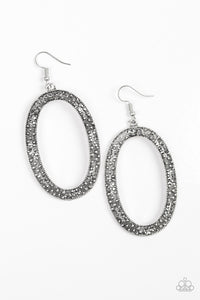 Paparazzi "Rhinestone Rebel" Silver Earrings Paparazzi Jewelry