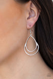 Paparazzi VINTAGE VAULT "Simple Glisten" Silver Earrings Paparazzi Jewelry