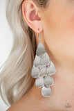 Paparazzi VINTAGE VAULT "Iconic Illumination" Silver Earrings Paparazzi Jewelry