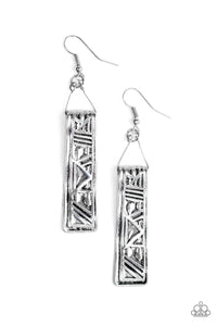 Paparazzi "Ancient Artifacts" Silver Earrings Paparazzi Jewelry