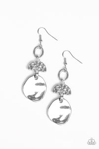 Paparazzi "Melting Pot" Silver Smooth Chime Design Earrings Paparazzi Jewelry