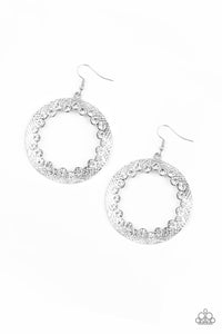 Paparazzi "Gala Glitter" White Earrings Paparazzi Jewelry