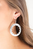 Paparazzi "Gala Glitter" White Earrings Paparazzi Jewelry