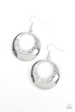 Paparazzi VINTAGE VAULT "Ringed In Refinement" White Earrings Paparazzi Jewelry