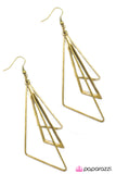 Paparazzi "Triangle Trifecta - Brass" earring Paparazzi Jewelry