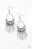Paparazzi VINTAGE VAULT "Cry Me a Riviera" White Earrings Paparazzi Jewelry