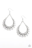 Paparazzi VINTAGE VAULT "Once in a Showtime" White Earrings Paparazzi Jewelry