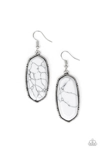 Paparazzi "Stone Quest" White Earrings Paparazzi Jewelry