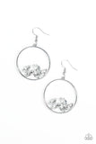 Paparazzi VINTAGE VAULT "Cue The Confetti" White Earrings Paparazzi Jewelry