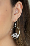 Paparazzi VINTAGE VAULT "Cue The Confetti" White Earrings Paparazzi Jewelry