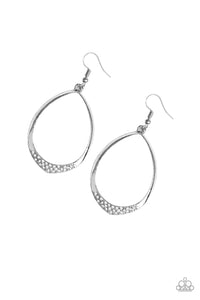 Paparazzi "REIGN Down" White Earrings Paparazzi Jewelry