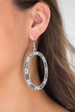 Paparazzi "Rhinestone Rebel" White Earrings Paparazzi Jewelry