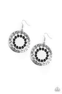 Paparazzi "Organically Omega" Black Earrings Paparazzi Jewelry