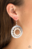 Paparazzi "Organically Omega" White Earrings Paparazzi Jewelry