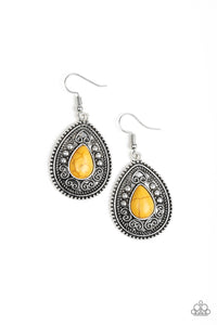 Paparazzi "Desert Nirvana" Yellow Earrings Paparazzi Jewelry