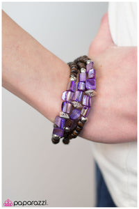 Paparazzi "Downward Spiral" Purple Bracelet Paparazzi Jewelry