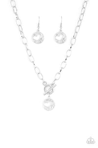 Paparazzi "Heartbeat Retreat" White Necklace & Earring Set Paparazzi Jewelry