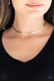 Paparazzi VINTAGE VAULT "Summer Spotlight" Gold Choker Necklace & Earring Set Paparazzi Jewelry