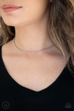 Paparazzi "Pitch PURR-fect" EXCLUSIVE White Choker Necklace & Earring Set Paparazzi Jewelry