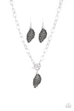 Paparazzi "Pilot Quest" Silver Necklace & Earring Set Paparazzi Jewelry