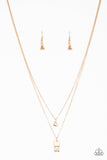 Paparazzi "Not Your Damsel" Gold Necklace & Earring Set Paparazzi Jewelry