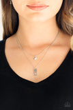 Paparazzi "Not Your Damsel" Silver Necklace & Earring Set Paparazzi Jewelry