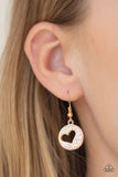 Paparazzi VINTAGE VAULT "Heartbeat Retreat" Gold Necklace & Earring Set Paparazzi Jewelry
