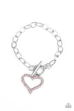 Paparazzi "March to a Different HEARTBEAT" Pink Bracelet Paparazzi Jewelry