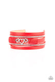 Paparazzi "Rebel Valentine" Red Wrap Bracelet Paparazzi Jewelry